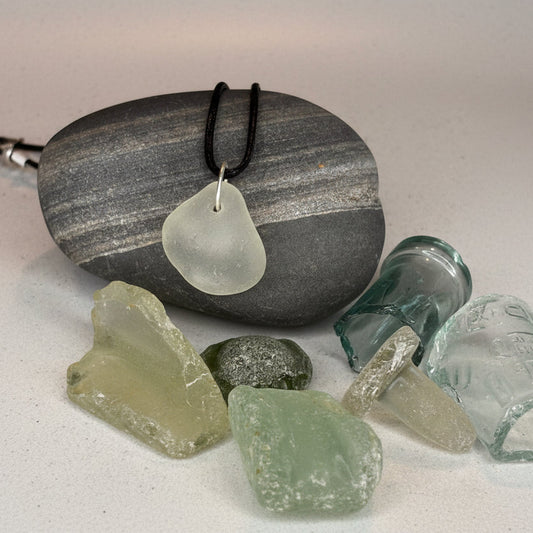 Pale Aqua Sea Glass Pendant